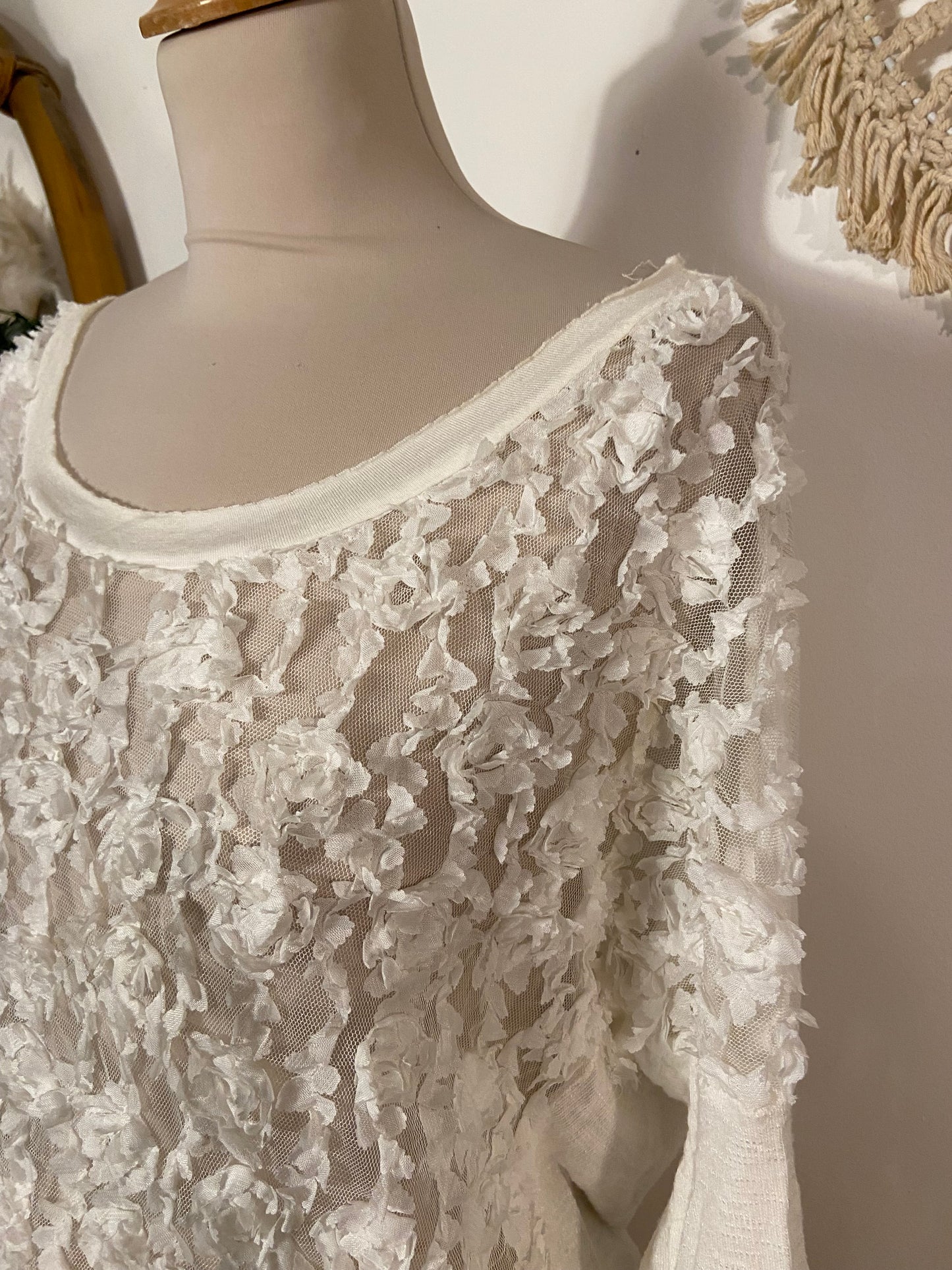 Top fleurs en relief