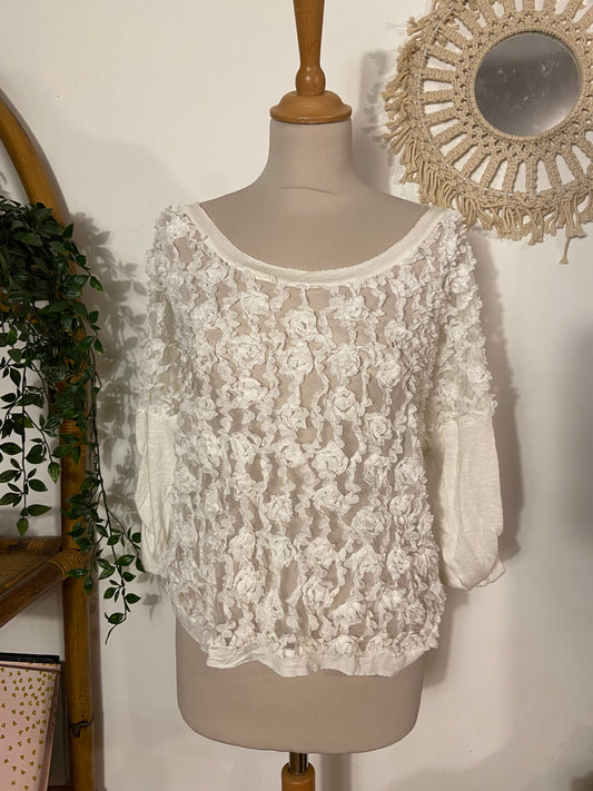 Top fleurs en relief